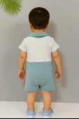 Papyonlu Kısa Kollu Bebek Tulum Mint Yeşil - 2