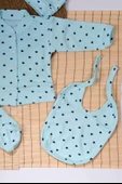 Lavivert Kalp Desenli Fitilli 5'li Yenidoğan Takımı Mavi - 3