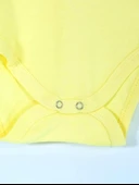 Unisex Ayıcıklı Kısa Kollu Body Sarı - 4