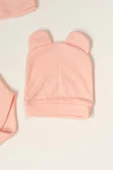 Ayıcık Nakışlı 3'lü Ribana Bebek Takımı Pembe thumbnail 6