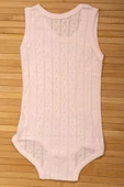 Gözenekli Dokuya Sahip Pamuklu Askılı Bebek Body Pembe thumbnail 3