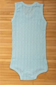 Gözenekli Dokuya Sahip Pamuklu Askılı Bebek Body Mavi thumbnail 2