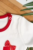 Kırmızı Fırfırlı Etekli Minnie Mouse Baskılı Kız Bebek Body Takımı - 5