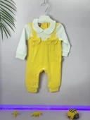 Fiyonklu ÇıtÇıtlı Kız Bebek Tulum Sarı - 2