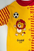 Yıldız Desenli Galatasaray Aslan Tulum ve Şapka Takımı Sarı Kırmızı - 4