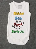 Babam Beni Seviyoo Baskılı Body - 1
