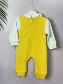 Fiyonklu ÇıtÇıtlı Kız Bebek Tulum Sarı - 3
