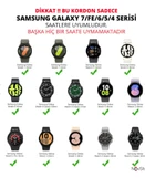 Samsung Galaxy Watch 7 6 5 Pro 4 Fe 40 42 43 44 45 46 47 Mm Uyumlu Kordon Tam Kapatan Pimli Silikon - 2