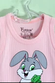 Unisex Tavşanlı Askılı Body Pembe - 3