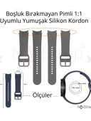 Samsung Galaxy Watch 7 6 5 Pro 4 Fe 40 42 43 44 45 46 47 Mm Uyumlu Kordon Tam Kapatan Pimli Silikon - 2