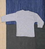 Düz Uzun Kollu Body Gri - 3