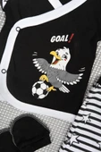 Kartal Baskılı 5'li Yenidoğan Takımı – Siyah Beyaz - 7