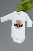 Wake Up Baskılı Uzun Kollu Body thumbnail 1