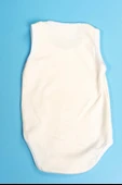 Unisex Baskılı Krem Body Çıtçıtlı Bisiklet Yaka Atlet Kol Beyaz - 3