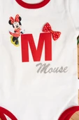 Kırmızı Fırfırlı Etekli Minnie Mouse Baskılı Kız Bebek Body Takımı - 3