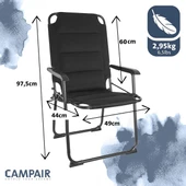 CampAir Taşınabilir Alüminyum Kamp Sandalyesi – Air Mesh Comfort+ Konforlu Katlanır Koltuk - 5
