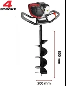 Gardenpro EA142 Toprak Burgu Makinası 4 Zamanlı Motor 200 mm - 1