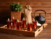 Marbella - Mermer Desenli Tepsi Lacivert ORT thumbnail 5