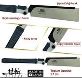 SUIZAN 2400 Dozuki Dovetail Cross-Cut Katlanır Japon Testeresi 24 cm - 8
