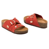 Kadın Hakiki Süet Deri 4,5cm Dolgu Topuklu Rahat Kalıp Günlük Yazlık Terlik thumbnail 11