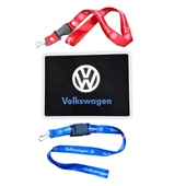 Volkswagen Anahtarlıklı Oto Ayna Askısı Ikili Set Torpido Üstü Kaydırmaz Ped thumbnail 1