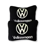 Volkswagen Nakış İşlemeli 5 Parça Araç Oto Halı Paspas Volkswagen Siyah Polar Oto Boyun Yastığı thumbnail 3