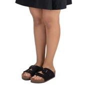 Kadın Hakiki Süet Deri 4,5cm Dolgu Topuklu Rahat Kalıp Günlük Yazlık Terlik thumbnail 6