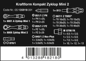 WERA Zyklop Mini 2 Cırcır Lokma ve Bits Uç Seti (05135918001) - 3