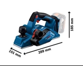 BOSCH GHO 185-LI Promix 18 Volt Akülü Planya (Akü-Şarj Aleti Hariç) - 4