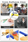 Daire Keser Maket Bıçağı Ayarlanabilir 11 Parça 1 Paket Yüksek Kaliteli PVC Hassas Daire Kesici Kesme Pusula 15cm thumbnail 6