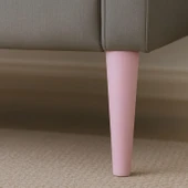 2 Adet Ahşap Ayak 15 Cm Açık Pembe M8 Civatalı Bağlantı Aparatlı Dolap Mobilya Koltuk Kanepe Destek Ayağı Ayakları - 9