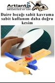 Daire Keser Maket Bıçağı Ayarlanabilir 11 Parça 1 Paket Yüksek Kaliteli PVC Hassas Daire Kesici Kesme Pusula 15cm thumbnail 5