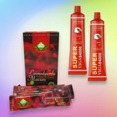 Orjinal Themra Ballı Bıtkısel Karışım 12 gr x 6 Şaset+2 Kutu Super Viga Kırmızı 84000 Erkek Gecikme etkili Krem - 1