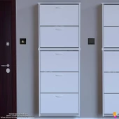 Modilayn VERVE Asma Kapı Önü 72x194x26 cm’lik 5 Düşer Kapak 10 Göz Bölmeli Ayakkabılık - 4