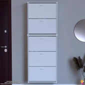 Modilayn VERVE Asma Kapı Önü 72x194x26 cm’lik 5 Düşer Kapak 10 Göz Bölmeli Ayakkabılık thumbnail 3