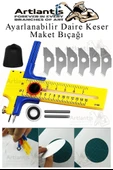 Daire Keser Maket Bıçağı Ayarlanabilir 11 Parça 1 Paket Yüksek Kaliteli PVC Hassas Daire Kesici Kesme Pusula 15cm thumbnail 1