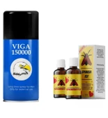 2 KUTU SPANİSH FLY BAYAN UYARICI(İSTEK ARTIRICI) + VİGA 150000 GEÇİKTİRİCİ SPREY - 1