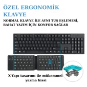 TrendStore Android, iOS ve PC Uyumlu Ultra İnce Katlanabilir Bluetooth Klavye - 4