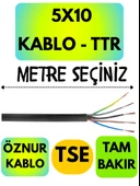Öznur 5X10 TTR Kablo (Siyah) Metre Seçenekli - 1