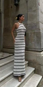 Melina Ajurlu Halter Yaka Elbise 2774 - 2