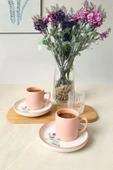 Keramika Keramika Elegant Blossoms Pembe Kahve Takımı 4 Parça 2 Kişilik 21793 - 1