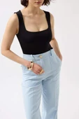 Kare Yaka Kalın Askılı Bodysuit - 4