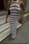 Melina Ajurlu Halter Yaka Elbise 2774 - 3