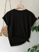 Anneler Günü Baskılı T-shirt - Siyah - 3