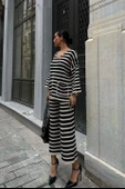 Candy Çizgili Straight Fit Pantolon Takım 9705-015 - 4