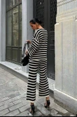 Candy Çizgili Straight Fit Pantolon Takım 9705-015 - 2