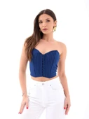 6324 CROP-LACİVERT - 1
