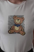 Baskı Detaylı T-shirt - Ekru - 3