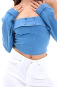 7358 KOT BLUZ-MAVİ - 3