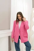Pembe Eteği Lastikli Ceket - 4